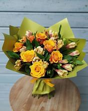 Букет цветов из:  Альстромерии и Розы #REPLACE_PRED# Посёлок Раменской Агрохимстанции