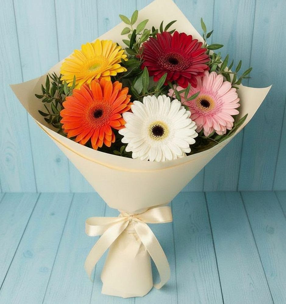 Букет цветов из: Герберы в Посёлок Раменской Агрохимстанции