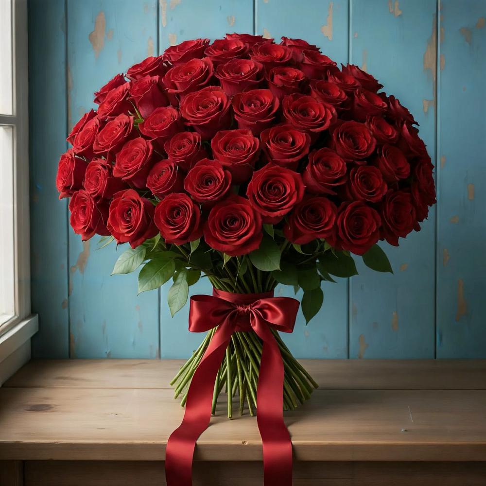 Букет Красные розы Блэк Меджик в Посёлок Раменской Агрохимстанции