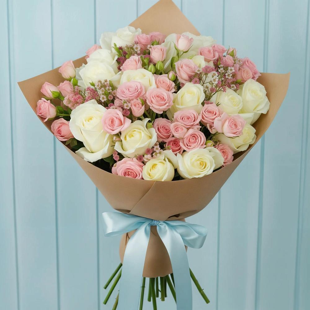 Букет цветов из: Розы в Посёлок Раменской Агрохимстанции