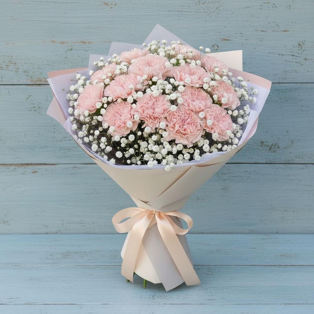 Букет цветов из: Гвоздики в Посёлок Раменской Агрохимстанции