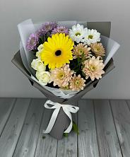 Букет цветов из:  Розы, Герберы и Хризантемы в Посёлок Раменской Агрохимстанции