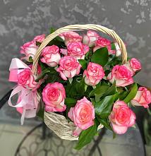 Цветочная композиция из Розы в корзине #REPLACE_PRED# Посёлок Раменской Агрохимстанции