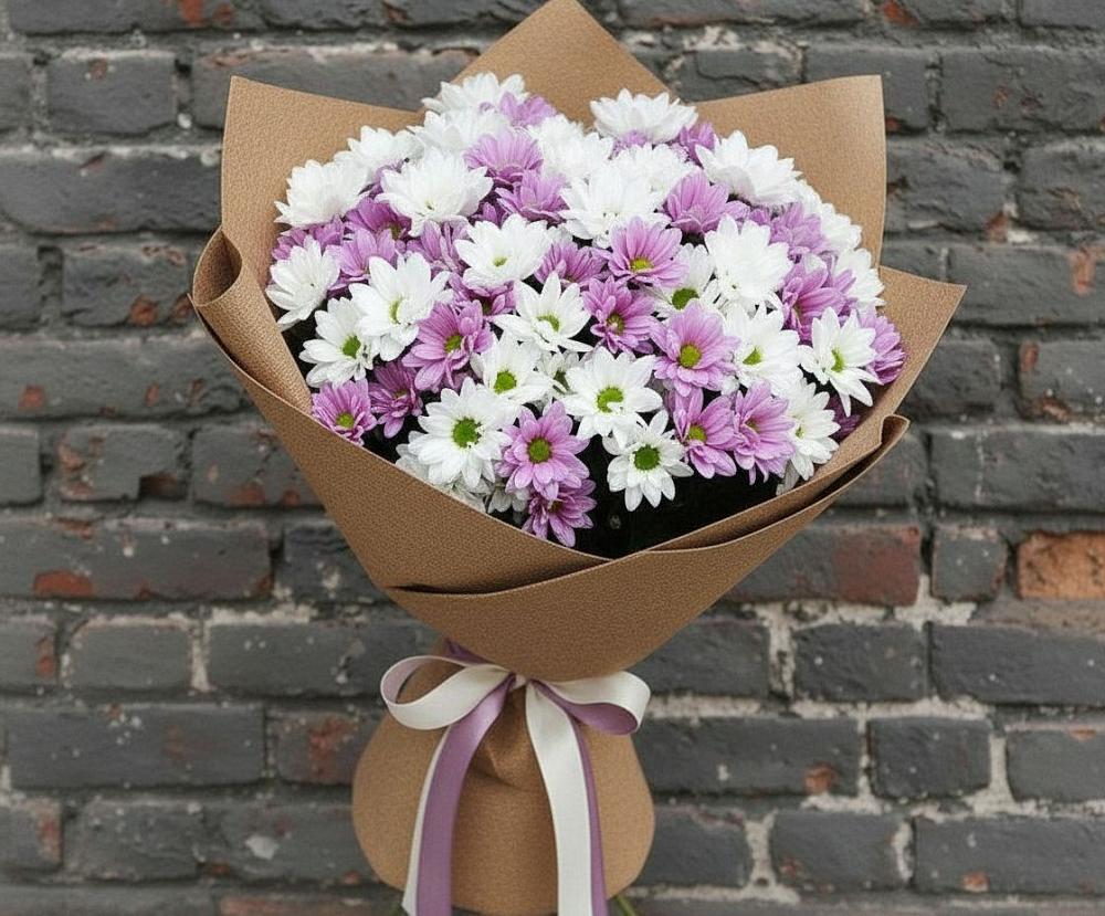 Букет цветов из: Хризантемы в Посёлок Раменской Агрохимстанции