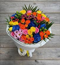 Букет цветов из:  Розы и Хризантемы в Посёлок Раменской Агрохимстанции