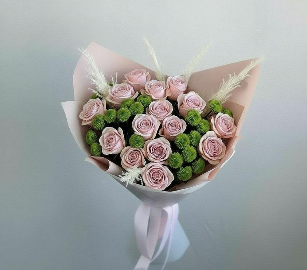 Букет цветов из: Розы и Хризантемы в Посёлок Раменской Агрохимстанции