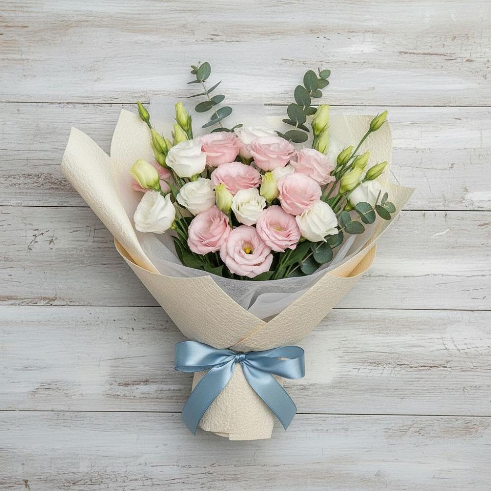 Букет цветов из: Лизиантусы в Посёлок Раменской Агрохимстанции